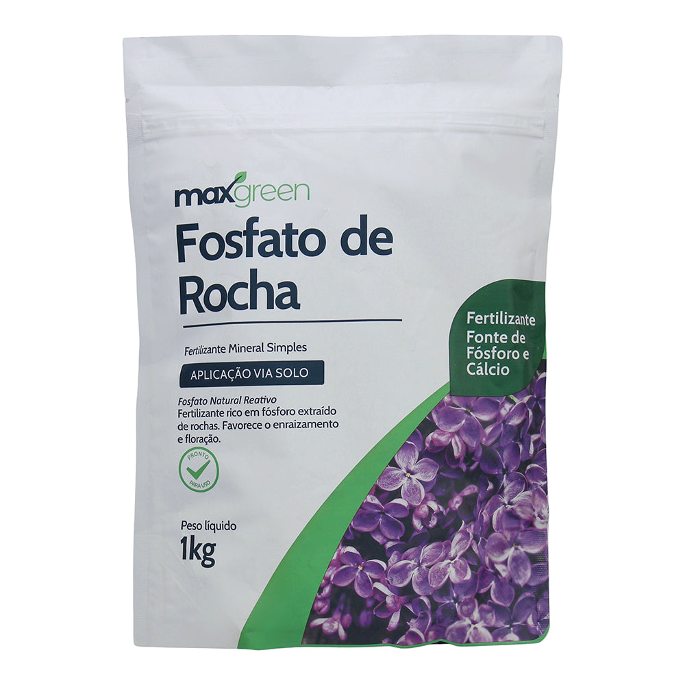 Adubo Maxgreen Fosfato De Rocha Fertilizante Mineral 1kg