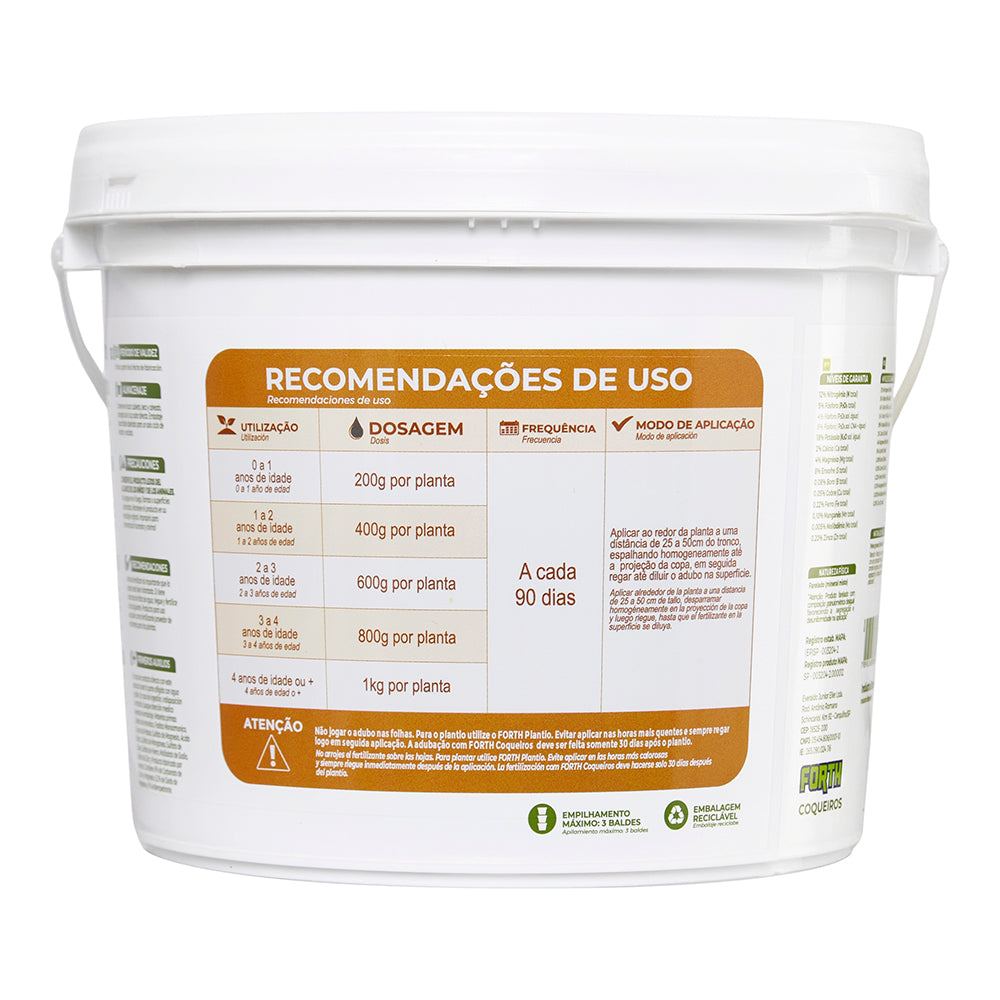 Fertilizante Adubo Forth Para Coqueiros 3kg