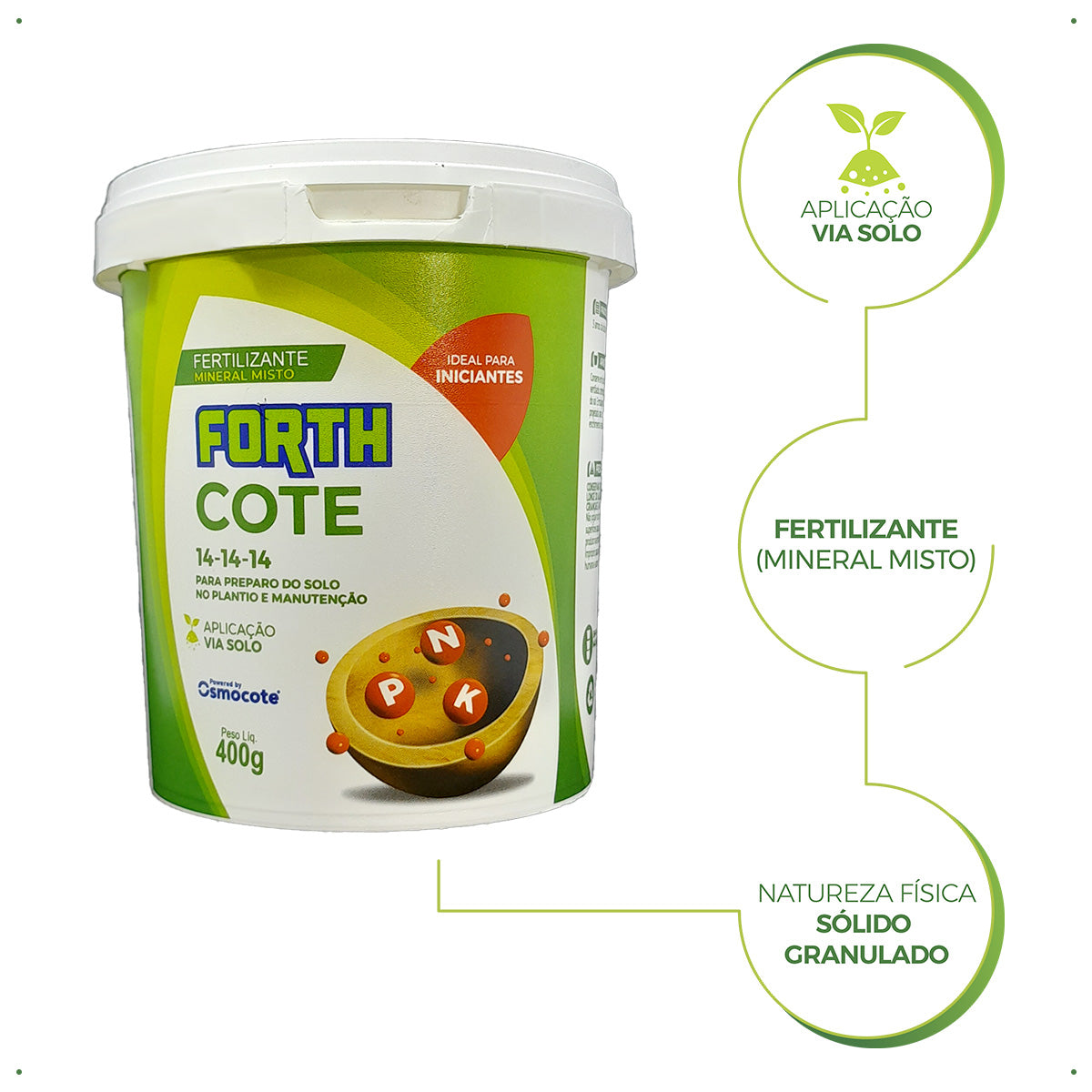Fertilizante Forth Cote (osmocote) 14-14-14 400g
