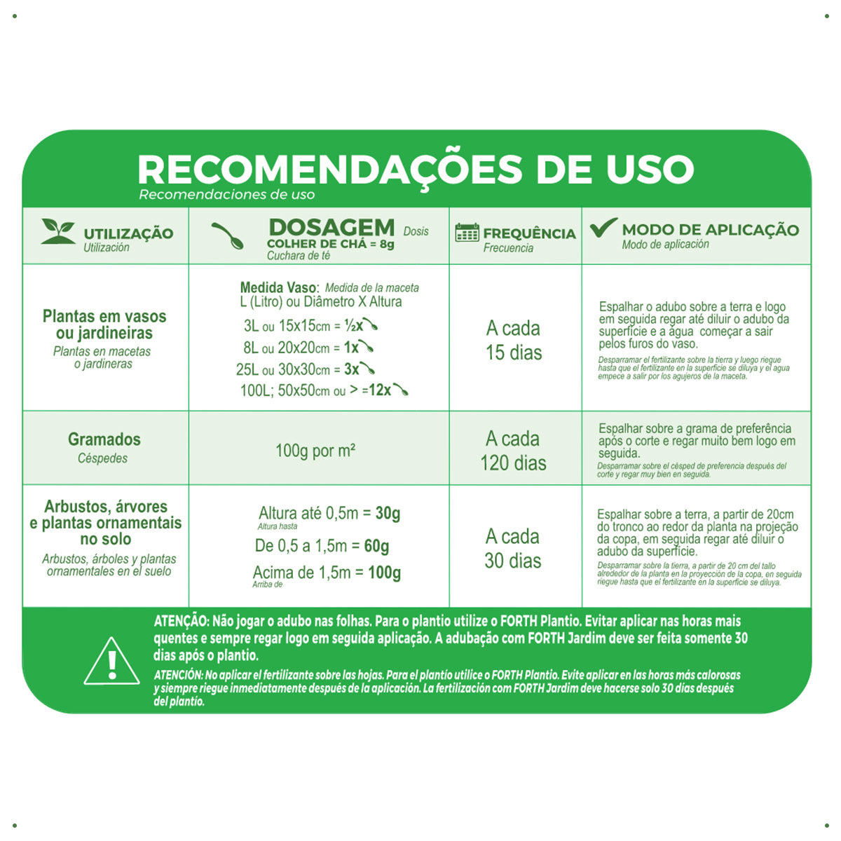 Fertilizante Forth Jardim 3KG