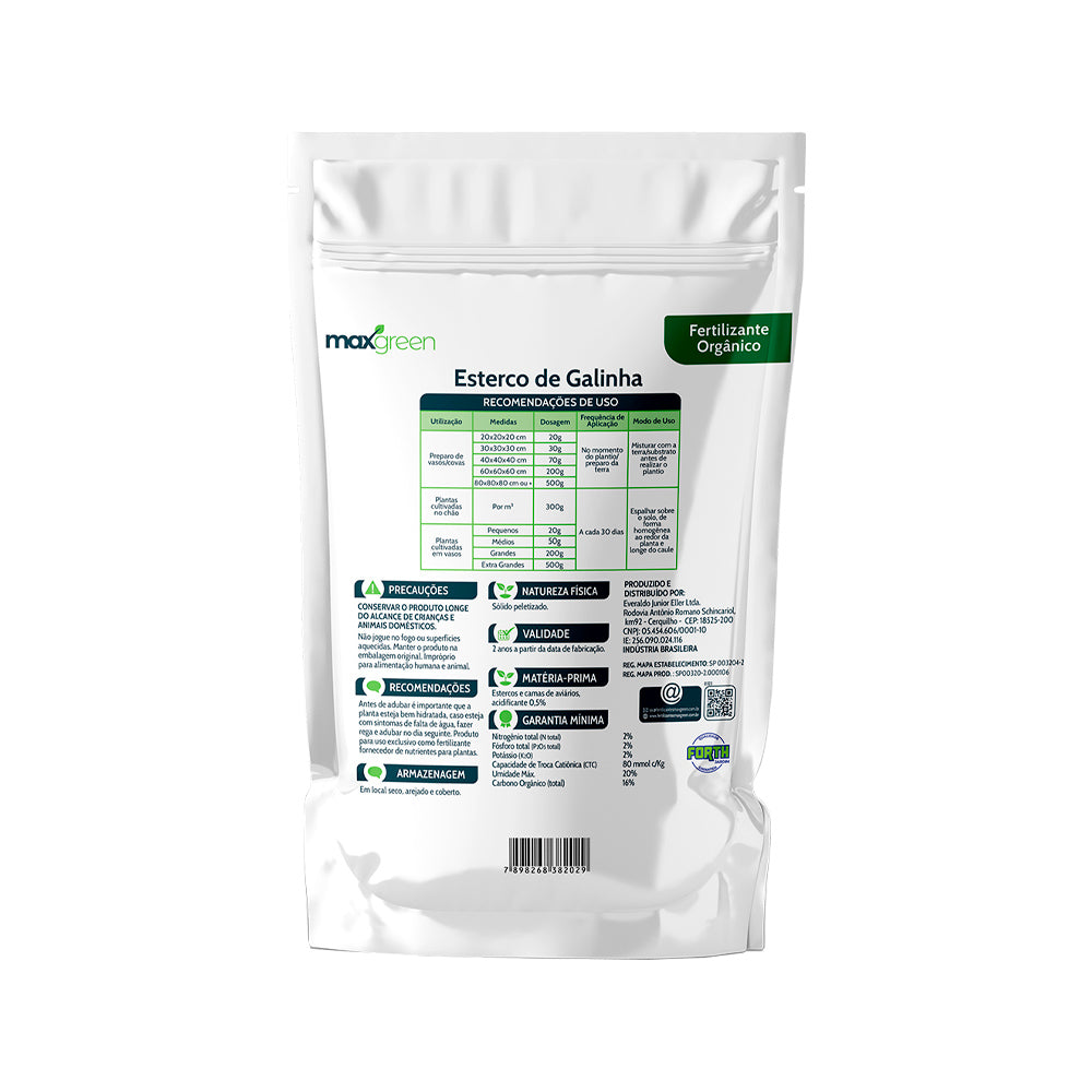 Fertilizante Forth Maxgreen Esterco de Galinha 500g