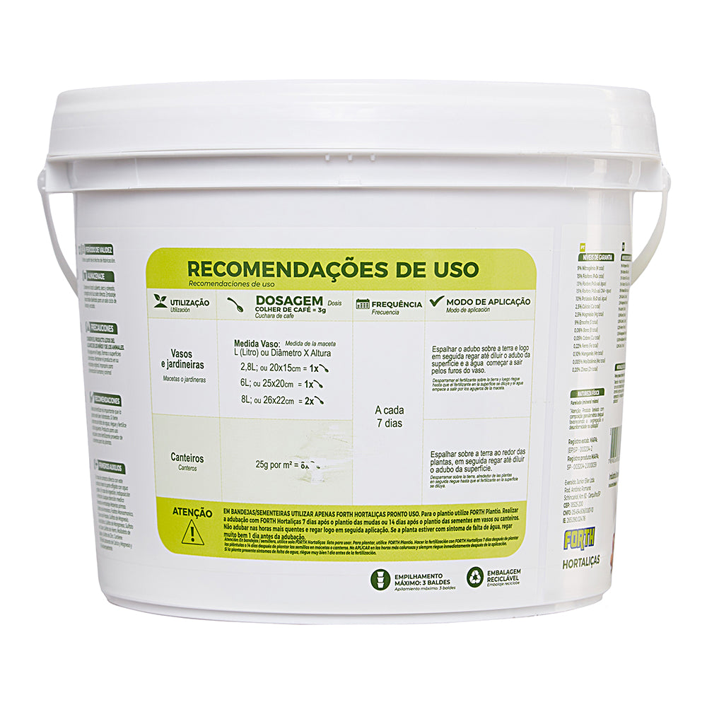 Fertilizante Forth Hortaliças 3kg