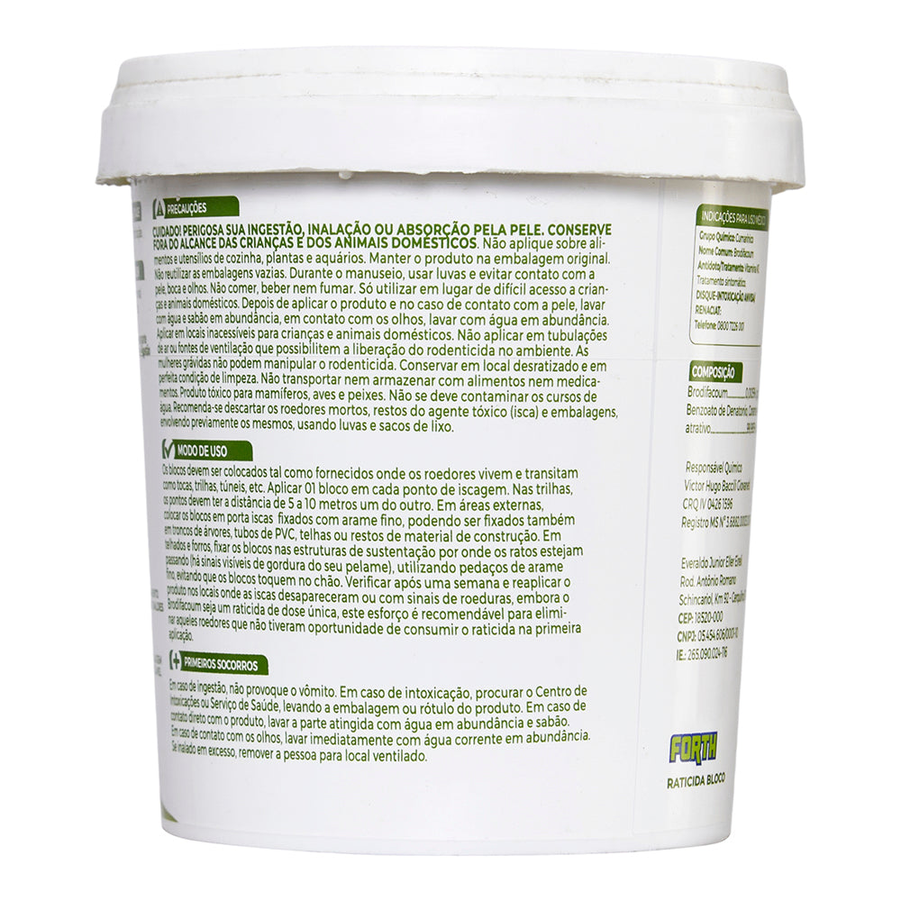 Raticida Forth Balde com bloco 200g