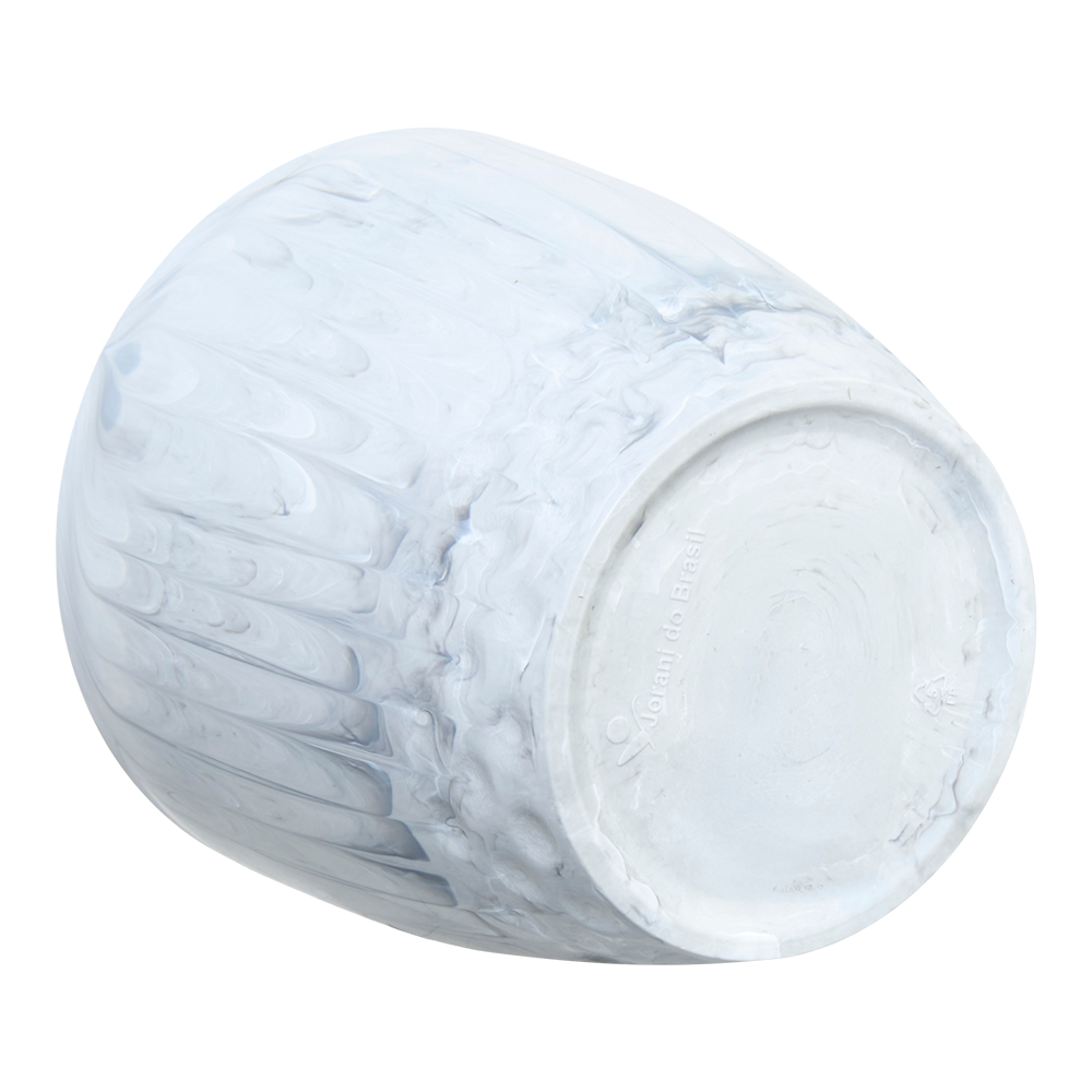 Vaso Cachepô Diamond Forth Nº 2 Branco Carrara