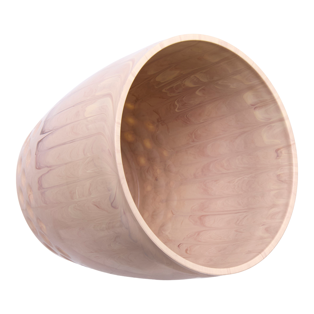 Vaso Cachepô Diamond Nº2 Bege Travertino