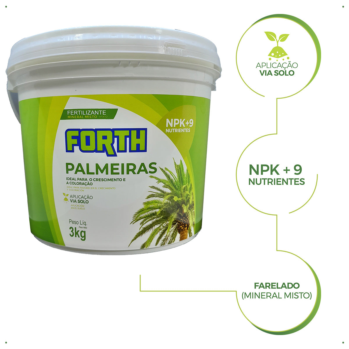 Adubo Forth Palmeiras Balde 3kg