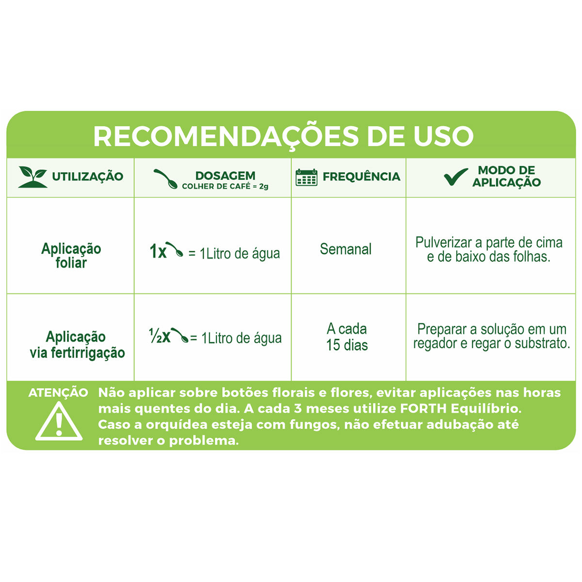 Fertilizante Forth Orquídeas Crescimento 30-10-10 400g