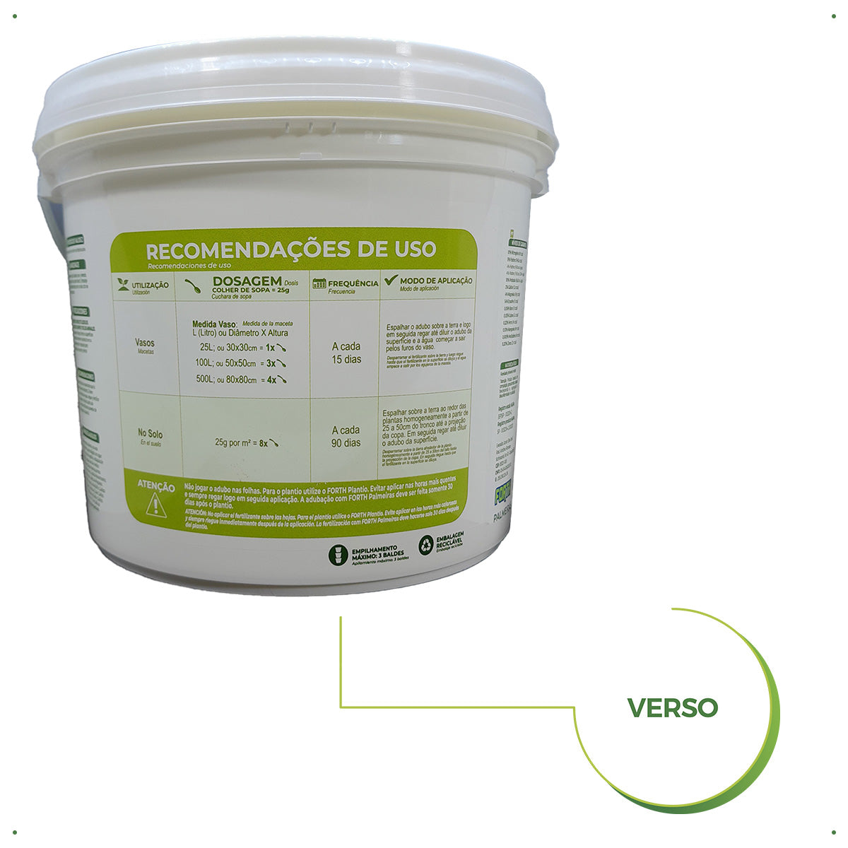 Adubo Forth Palmeiras Balde 3kg
